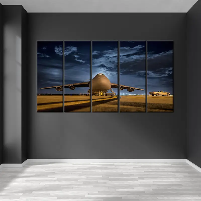 Flugzeugleinwand Kunst, Flugzeugliebhaber Geschenk, Büro -Leinwanddekor, Schlafzimmer, Kunstzimmerkunstdekoration, Wandhängekunst, Flugzeugkunstdekor, moderne Leinwandkunst - 7