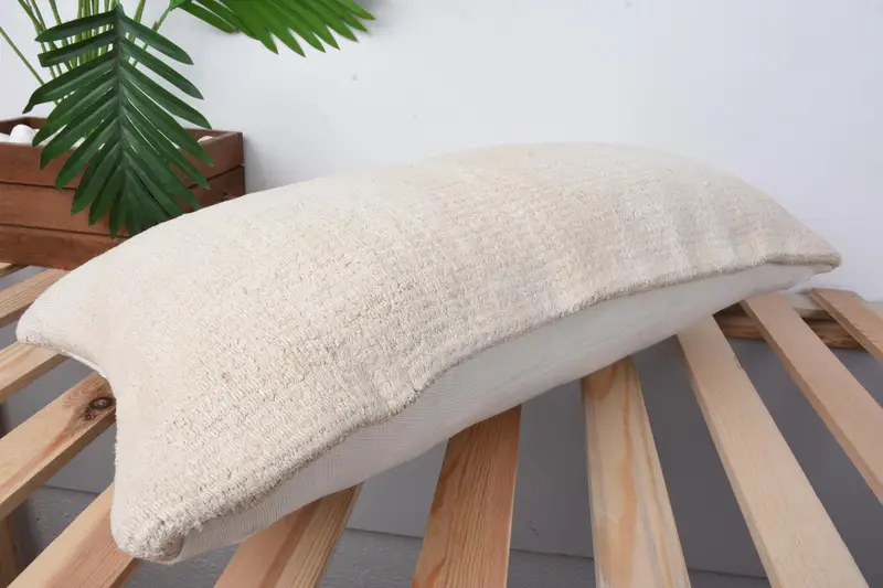 Accent Pillow Cover, Boho Pillow, Turkish Pillow, Vintage Pillow, Outdoor Pillow, 12x24 Beige Cushion Cover, Nomadic Cushion Case, Pillow Case - 6