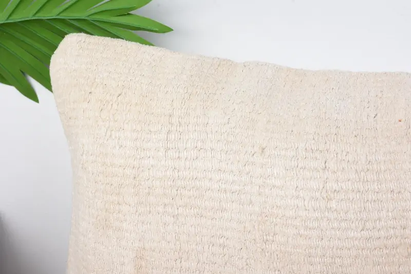 Accent Pillow Cover, Boho Pillow, Turkish Pillow, Vintage Pillow, Outdoor Pillow, 12x24 Beige Cushion Cover, Nomadic Cushion Case, Pillow Case - 2