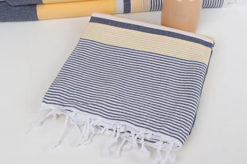 Organic towel, Oversized lightweight Turkish bath towel USA, Bachelor Gifts, Lightweight towel, 68x40 Cotton Striped Towel, Bridal Party Gifts - 5