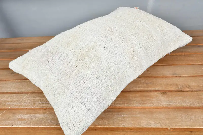 Vintage Kilim Pillow, Boho Pillow, Pillow, Vintage Pillow, Patio Pillow Cover, 12x20 White Pillow Sham, Southwestern Cushion Cover - 2