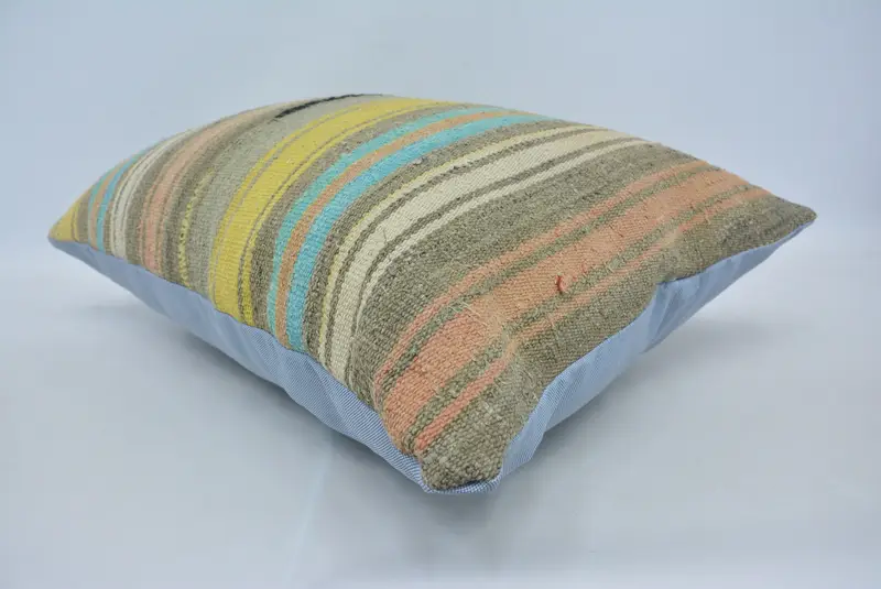 Handmade 20x28 Inch Embroidered Geometric Pillow, Vintage Throw Pillow - 6