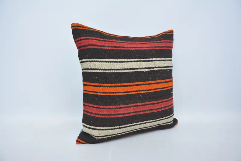 Interior Designer Pillow, 22x22 Brown Cushion Case, Cushion Cover, Garden Pillow Case, Kilim Pillow Cover, Boho Pillow Sham Cover - 3
