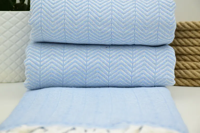 Decorative Blanket, Christmas Tablecloth, Cotton Bedspread, Wedding Hand Made Gift, 92x76 Cotton Chevron Towel, Bachelorette Gifts, Monogram Blanket - 4