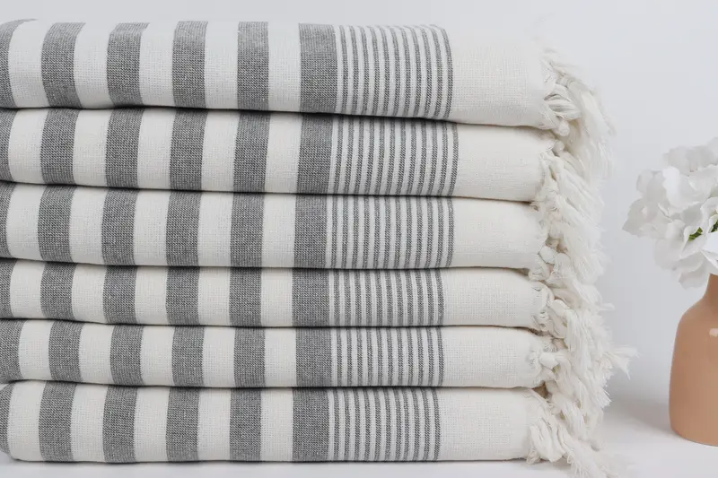 Turkish Towel USA, Personalized Beach Towel, Bachelorette Towel, 68x40 Cotton Striped Terry Towel, Bridal Shower Favors, Customized Towels - 3