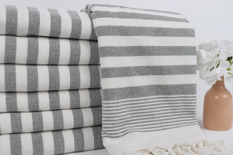 Turkish Towel USA, Personalized Beach Towel, Bachelorette Towel, 68x40 Cotton Striped Terry Towel, Bridal Shower Favors, Customized Towels - 2