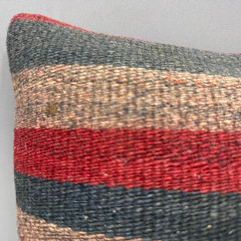 12x12 Red Cushion Cover, Cushion, Pillow for Sofa, Throw Kilim Pillow, Boho Chic Cushion Case, Chair Cushion Case, Turkish Pillow - 5