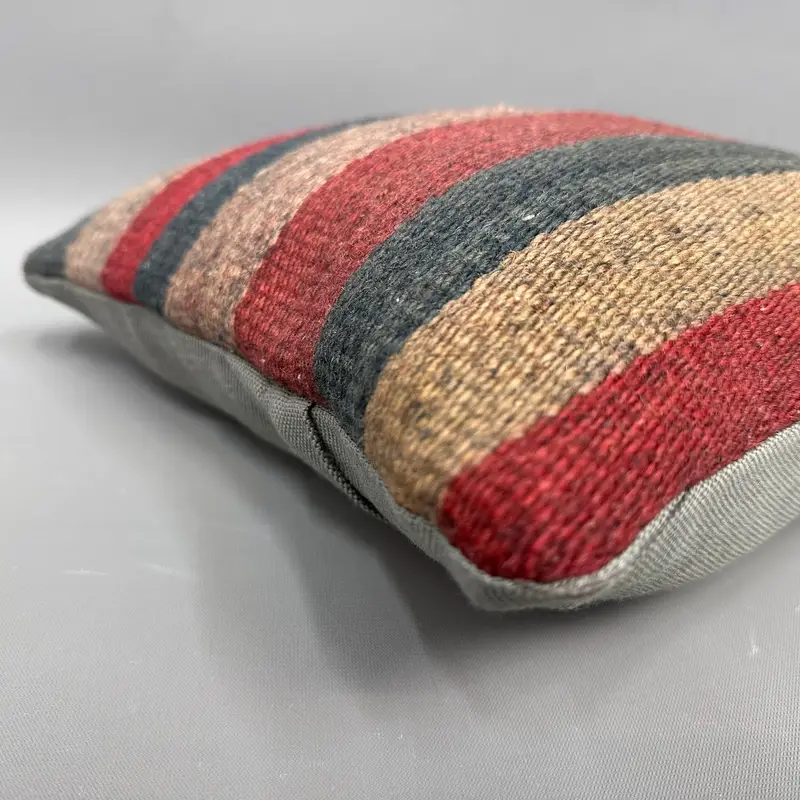 12x12 Red Cushion Cover, Cushion, Pillow for Sofa, Throw Kilim Pillow, Boho Chic Cushion Case, Chair Cushion Case, Turkish Pillow - 6