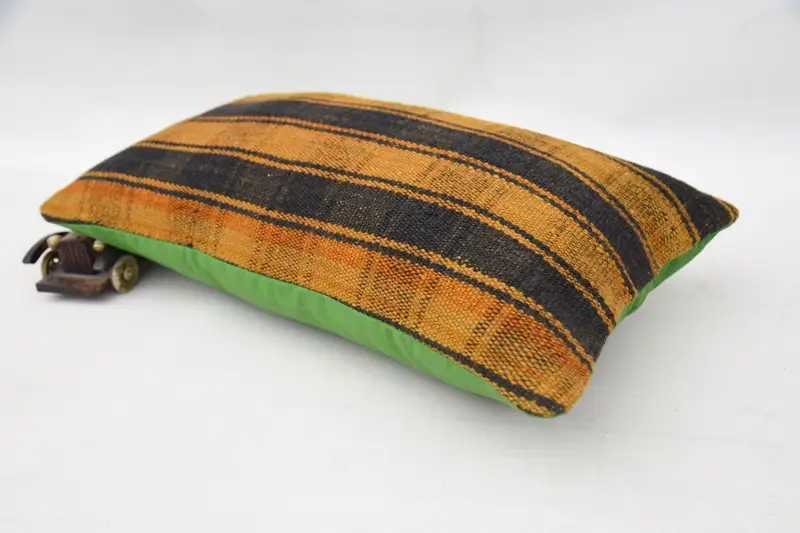 Antique Pillows, Hippie Throw Cushion Case, Pillow Sham, 12x20 Orange Cushion, Pillow for Sofa, Home Decor Pillow, Nautical Throw Pillow Cover - 6
