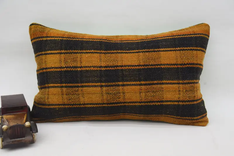 Antique Pillows, Hippie Throw Cushion Case, Pillow Sham, 12x20 Orange Cushion, Pillow for Sofa, Home Decor Pillow, Nautical Throw Pillow Cover - 1