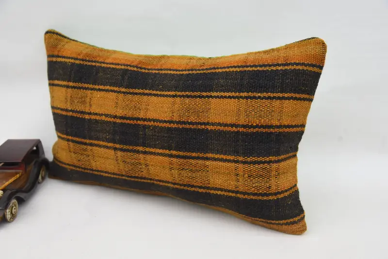Antique Pillows, Hippie Throw Cushion Case, Pillow Sham, 12x20 Orange Cushion, Pillow for Sofa, Home Decor Pillow, Nautical Throw Pillow Cover - 3