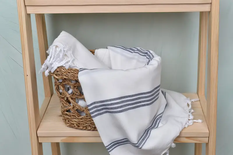 Embroidery Towel, Sand-free towel, Engagement Gift, Spa Gift Towel, Monogram Beach Towel, 70x40 Cotton Striped Towel, Personalized Wedding Gift - 4
