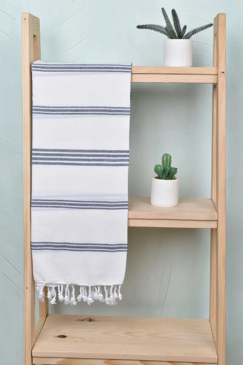 Embroidery Towel, Sand-free towel, Engagement Gift, Spa Gift Towel, Monogram Beach Towel, 70x40 Cotton Striped Towel, Personalized Wedding Gift - 8