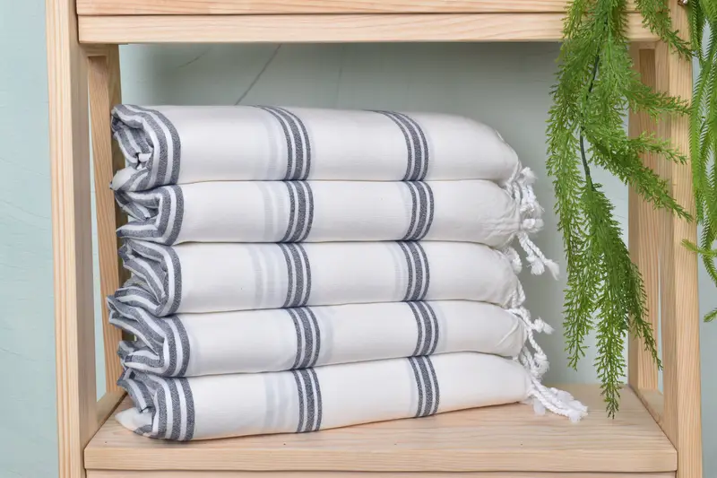 Embroidery Towel, Sand-free towel, Engagement Gift, Spa Gift Towel, Monogram Beach Towel, 70x40 Cotton Striped Towel, Personalized Wedding Gift - 2