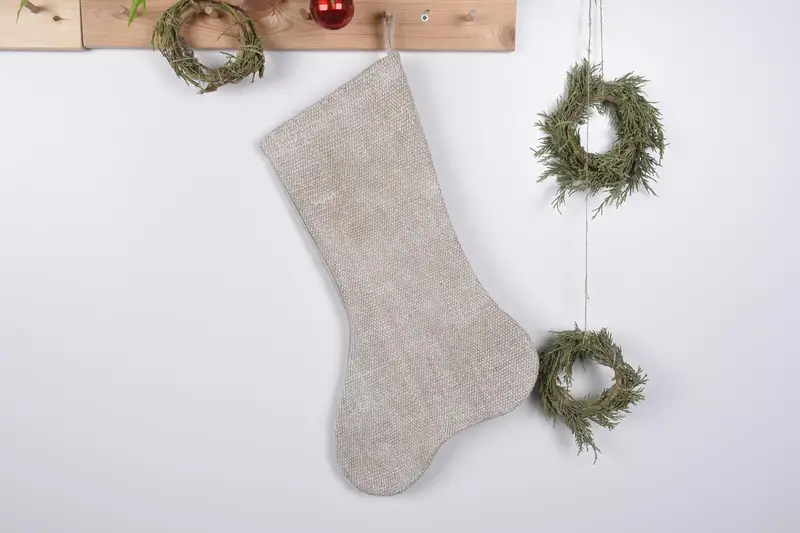 Patrón de adornos navideños, calcetín navideño Kilim duradero