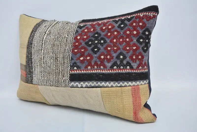 Gift Pillow, Home Decor Pillow, Ikat Pillow Case, Boho Pillow Sham Cover, Boho Throw Pillow Sham, 16x24 Beige Cushion, Pillow Cover - 4