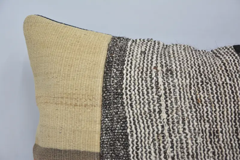 Gift Pillow, Home Decor Pillow, Ikat Pillow Case, Boho Pillow Sham Cover, Boho Throw Pillow Sham, 16x24 Beige Cushion, Pillow Cover - 2