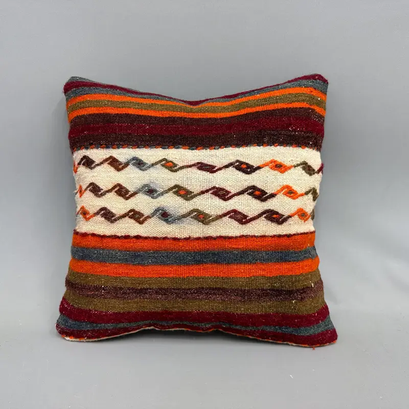 Christmas Cushion, 18x18 White Pillow Case, Boho Pillow, Outdoor Bolster Cushion Cover, Pillow Case, Vintage Kilim Throw Pillow, Pillow for Couch - 4