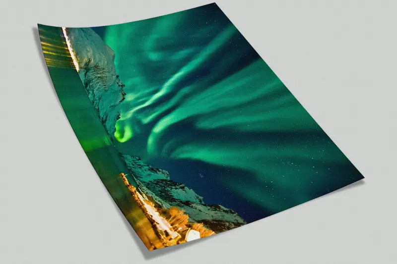 Aurora Landscape, Nothern Lights Wall Poster, Sky Landscape Wall Painting, Nature Landscape Wall Painting, Night Landscape Wall Decor, - 5