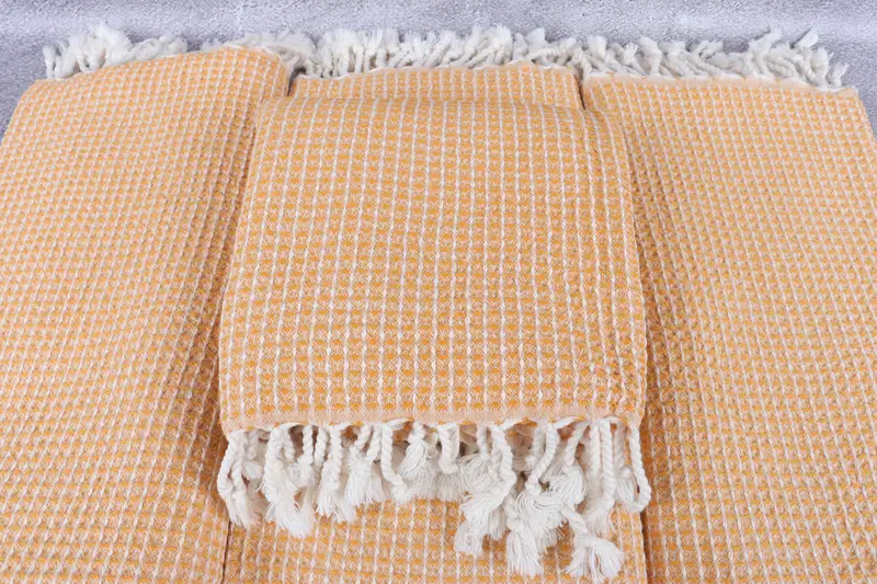 68x36 Cotton Waffle Towel, Lightweight towel, Personalized Wedding Gift For Couple, Luxury towel, Handmade Turkish hammam towel, Handmade Gift - 4