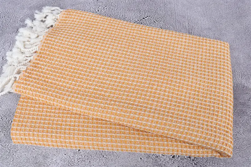 68x36 Cotton Waffle Towel, Lightweight towel, Personalized Wedding Gift For Couple, Luxury towel, Handmade Turkish hammam towel, Handmade Gift - 6