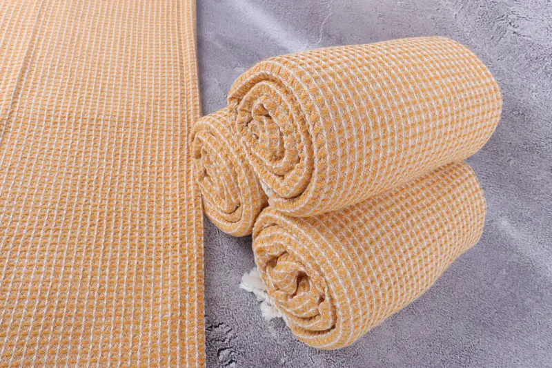 68x36 Cotton Waffle Towel, Lightweight towel, Personalized Wedding Gift For Couple, Luxury towel, Handmade Turkish hammam towel, Handmade Gift - 8