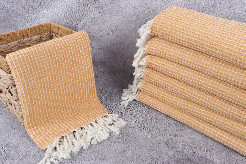 68x36 Cotton Waffle Towel, Lightweight towel, Personalized Wedding Gift For Couple, Luxury towel, Handmade Turkish hammam towel, Handmade Gift - 3