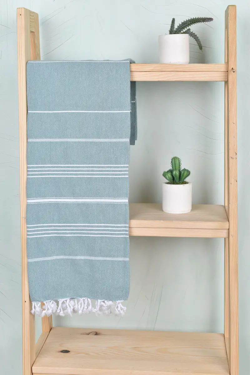 Thin towel, Beach towel, Embroidered Towel, Beach Theme Wedding Gift, 70x40 Cotton Striped Towel, Bridemaids Beach Towel, Holiday Towel, Xmas Gifts - 8