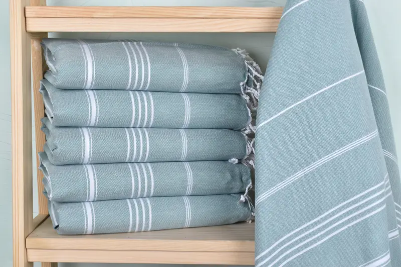 Thin towel, Beach towel, Embroidered Towel, Beach Theme Wedding Gift, 70x40 Cotton Striped Towel, Bridemaids Beach Towel, Holiday Towel, Xmas Gifts - 2
