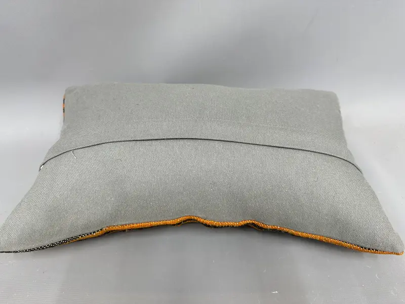 Turkish Rugs Pillow Cover, Throw Kilim Pillow, Bed Cushion, Kilim Pillow Cover, 12x20 Orange Pillow Sham, Cushion Case, Interior Designer Pillow - 7
