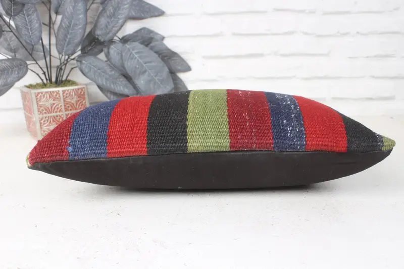 8x16 Red Cushion Case, Turkish Pillow, Turkish Kilim Pillow, Yoga Pillow, Kilim Pillow Cover, Southwestern Cushion, Cushion Cover - 5