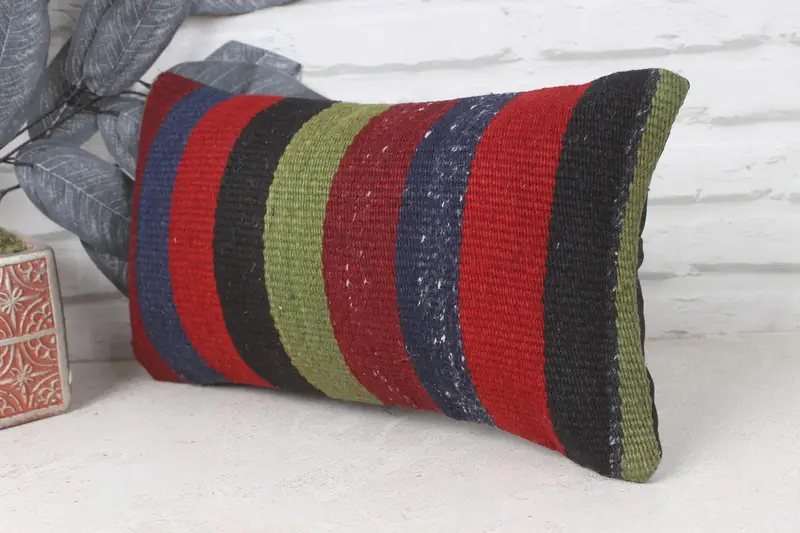 8x16 Red Cushion Case, Turkish Pillow, Turkish Kilim Pillow, Yoga Pillow, Kilim Pillow Cover, Southwestern Cushion, Cushion Cover - 3