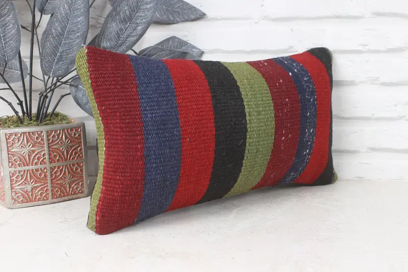 8x16 Red Cushion Case, Turkish Pillow, Turkish Kilim Pillow, Yoga Pillow, Kilim Pillow Cover, Southwestern Cushion, Cushion Cover - 4