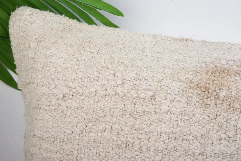 12x20 Beige Pillow Cover, Cozy Throw Pillow Case, Home Decor Pillow, Kilim Pillow Cover, Pillow, Authentic Cushion, Interior Designer Pillow - 2