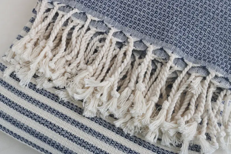 Gift For Best Friend, 68x40 Cotton Striped Towel, Scarf Towel, Quick-Dry Beach Towel, Turkish Towel USA, Bridemaids Beach Towel, Best Friend Gift - 5