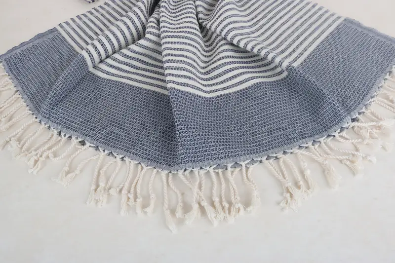 Gift For Best Friend, 68x40 Cotton Striped Towel, Scarf Towel, Quick-Dry Beach Towel, Turkish Towel USA, Bridemaids Beach Towel, Best Friend Gift - 7