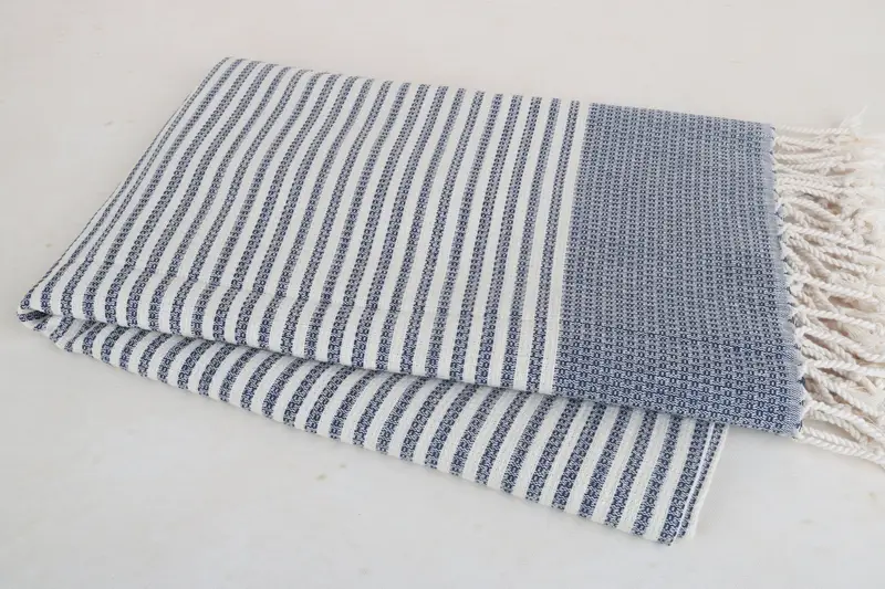 Gift For Best Friend, 68x40 Cotton Striped Towel, Scarf Towel, Quick-Dry Beach Towel, Turkish Towel USA, Bridemaids Beach Towel, Best Friend Gift - 8