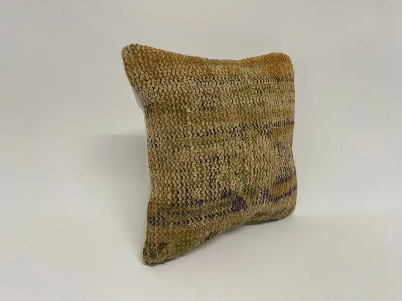 Gift Pillow, Hippie Throw Pillow Case, Turkish Corner Pillow Cover, Kilim Cushion Sham, Antique Pillows, 12x12 Orange Cushion Cover, Cushion - 3