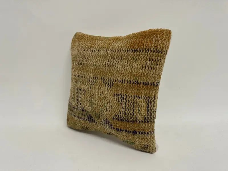 Gift Pillow, Hippie Throw Pillow Case, Turkish Corner Pillow Cover, Kilim Cushion Sham, Antique Pillows, 12x12 Orange Cushion Cover, Cushion - 4