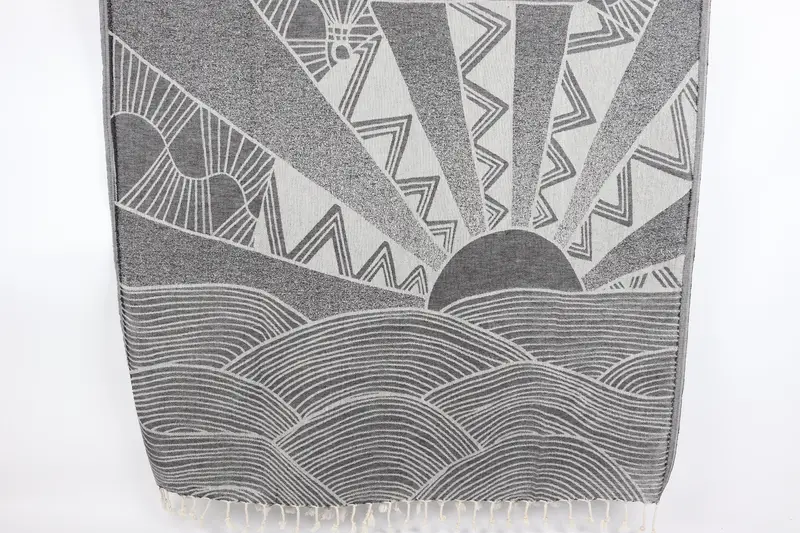 Peshtemal Towel, Lightweight Turkish towel, Guest Towel, Maid Of Honor Gift, 68x40 Cotton Striped Design Towel, Organic towel, Oversized Beach Towel - 1