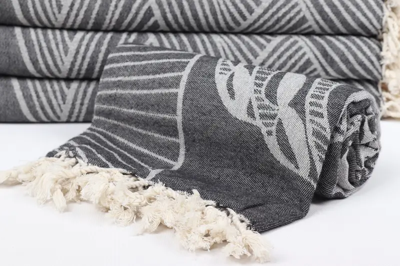 Peshtemal Towel, Lightweight Turkish towel, Guest Towel, Maid Of Honor Gift, 68x40 Cotton Striped Design Towel, Organic towel, Oversized Beach Towel - 5