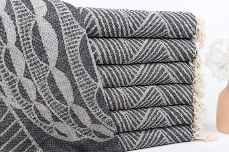 Peshtemal Towel, Lightweight Turkish towel, Guest Towel, Maid Of Honor Gift, 68x40 Cotton Striped Design Towel, Organic towel, Oversized Beach Towel - 2