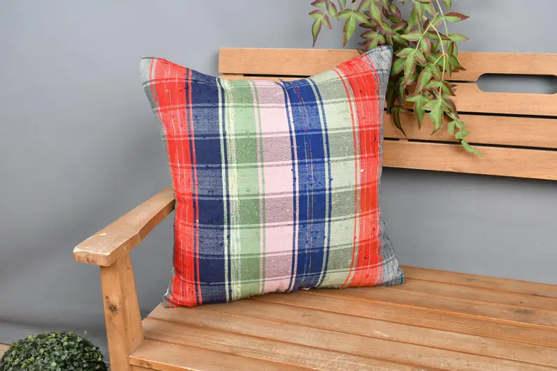 Kissengehäuse, Luxuskissenbezüge, Vintage -Kissen, 20x20 Green Pillow Sham, Kilim -Kissen, Vintage Kilim Throw -Kissen, Bolster -Wurfkissenschamm - 1
