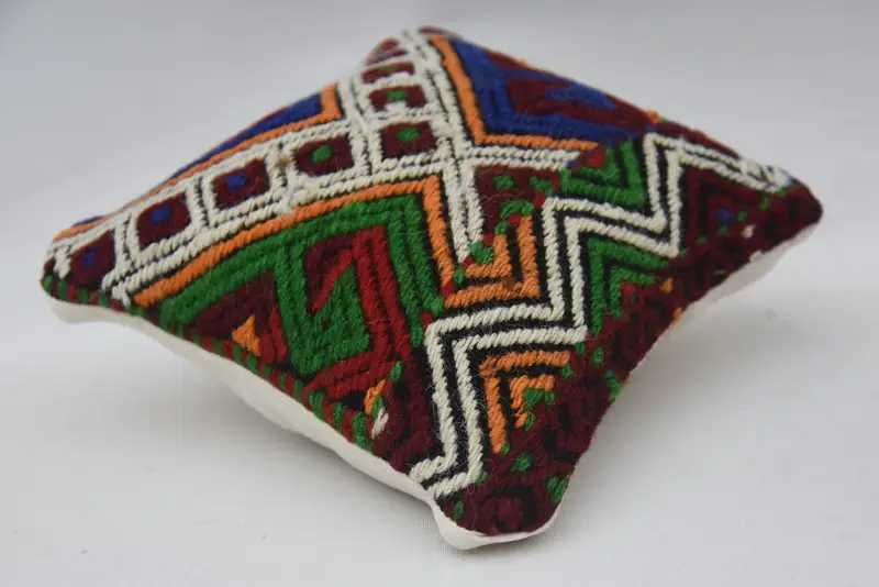 Patio Pillow Sham, Pillow for Sofa, Home Decor Pillow, Ethnical Kilim Rug Pillow, 12x12 Green Cushion Cover, Pillow Case - 6