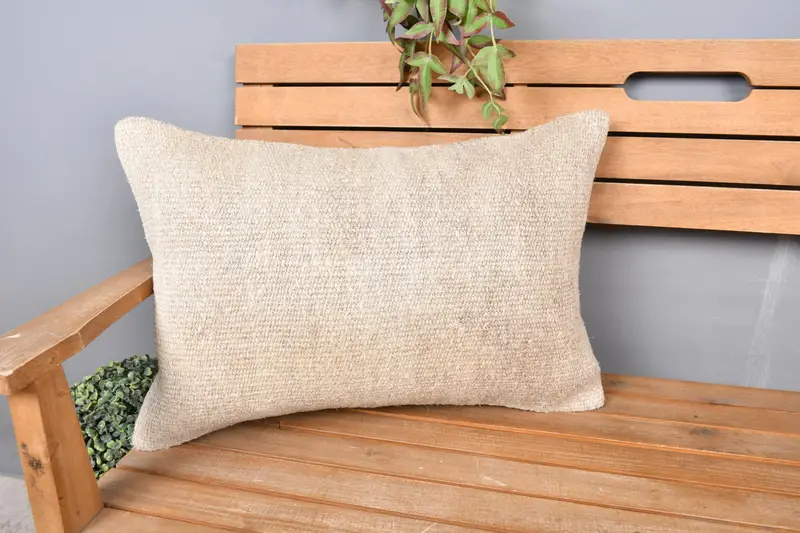16x24 Beige Pillow Case, Christmas Pillow Sham, Boho Pillow, Vintage Kilim Pillow, Southwestern Pillow Case, Pillow Case, Vintage Kilim Throw Pillow - 1