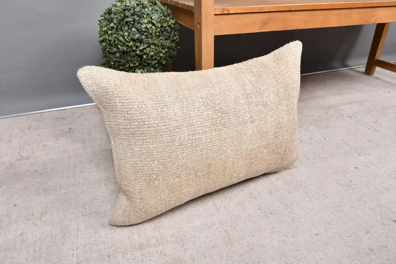 16x24 Beige Pillow Case, Christmas Pillow Sham, Boho Pillow, Vintage Kilim Pillow, Southwestern Pillow Case, Pillow Case, Vintage Kilim Throw Pillow - 7