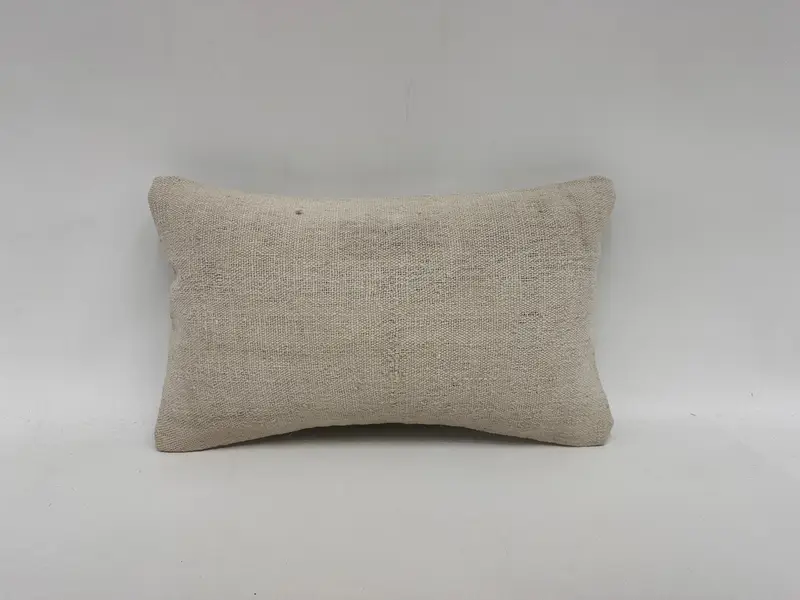 12x20 White Pillow Case, Meditation Pillow Sham, Pillow for Sofa, Pillow Cover, Interior Designer Pillow, Vintage Pillow - 1