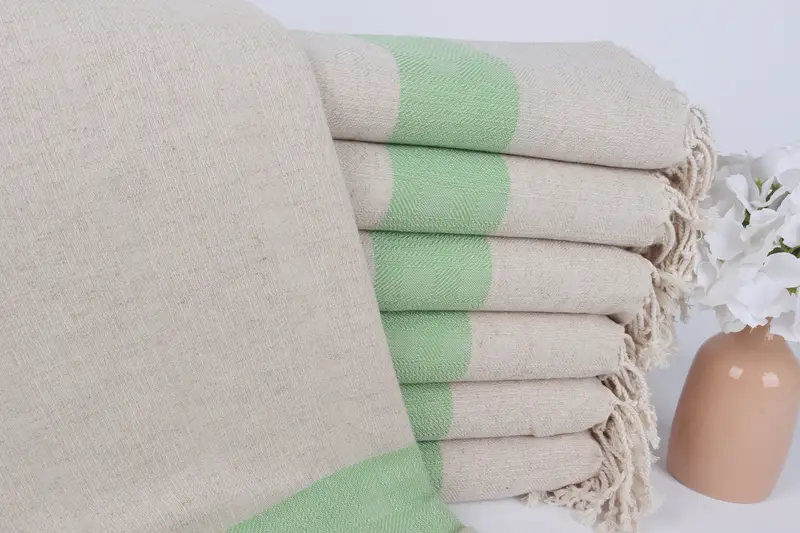 70x36 Linen Striped Towel, Custom Wedding Gift, Bridesmaid Gift, Personalized Gift For Him, Family Gift Basket, Bachelorette Party Decorations - 2