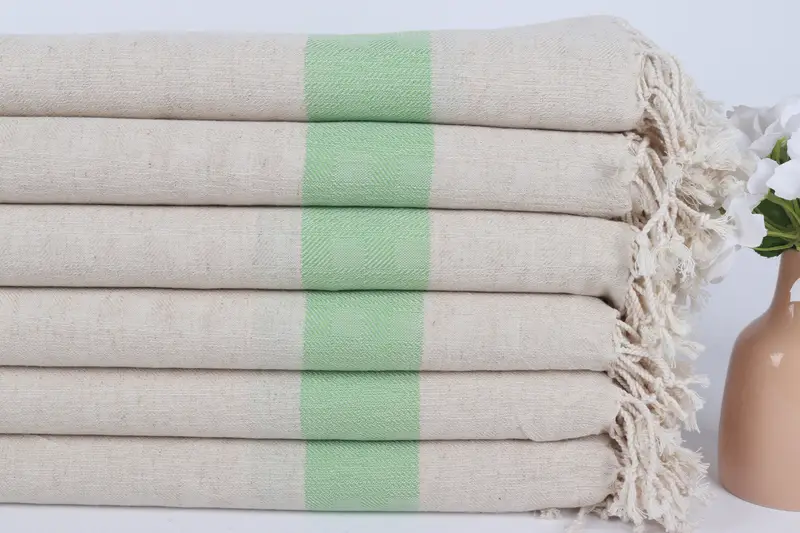 70x36 Linen Striped Towel, Custom Wedding Gift, Bridesmaid Gift, Personalized Gift For Him, Family Gift Basket, Bachelorette Party Decorations - 4