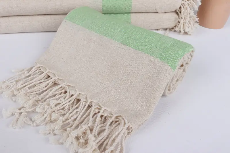 70x36 Linen Striped Towel, Custom Wedding Gift, Bridesmaid Gift, Personalized Gift For Him, Family Gift Basket, Bachelorette Party Decorations - 1